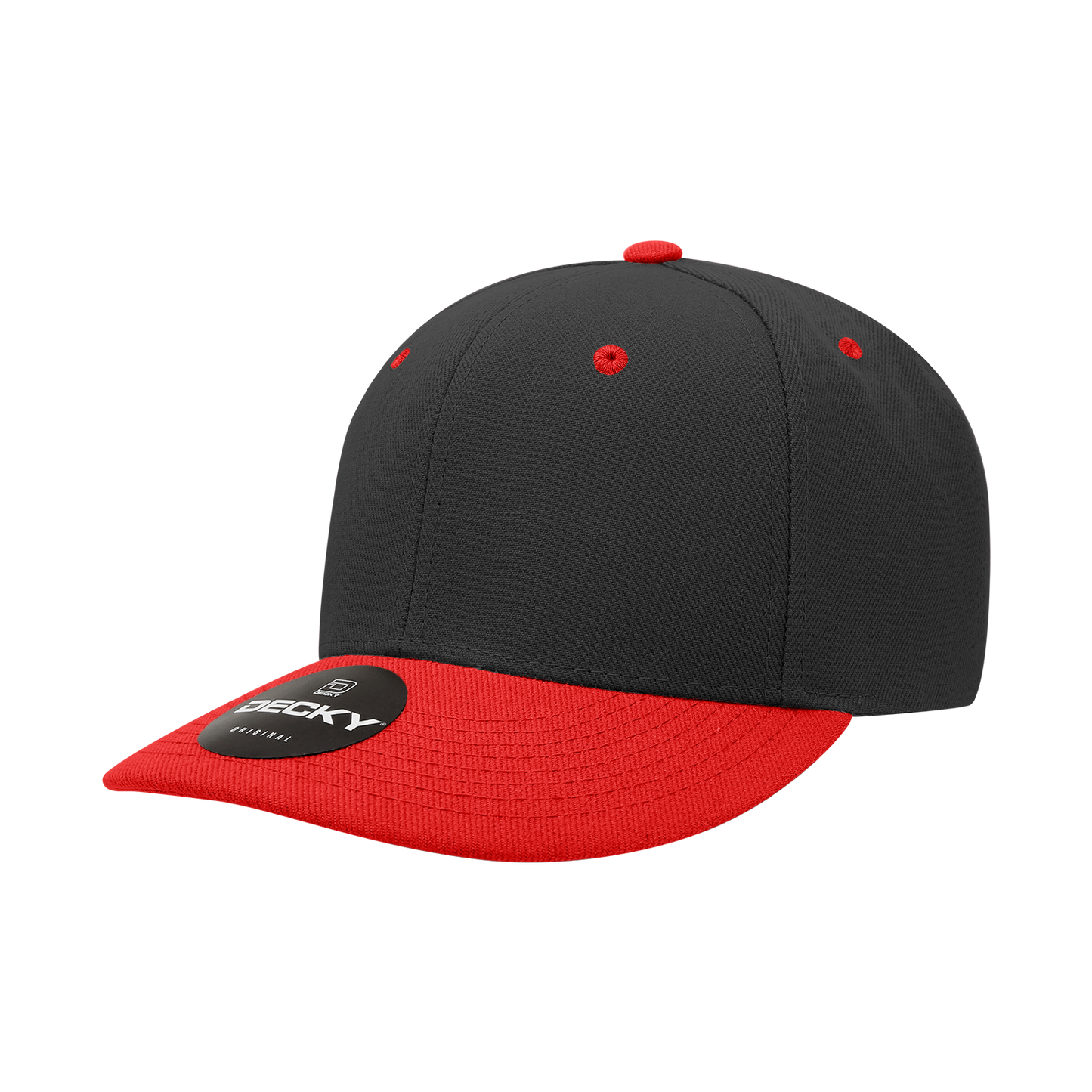 Decky-207-6 Panel Mid Profile Structured Acrylic/Polyester Cap