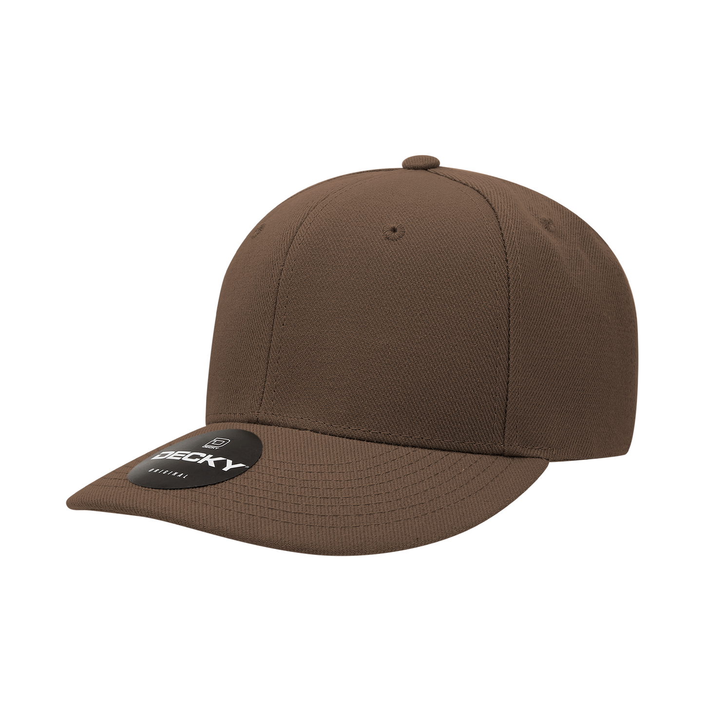Decky-207-6 Panel Mid Profile Structured Acrylic/Polyester Cap