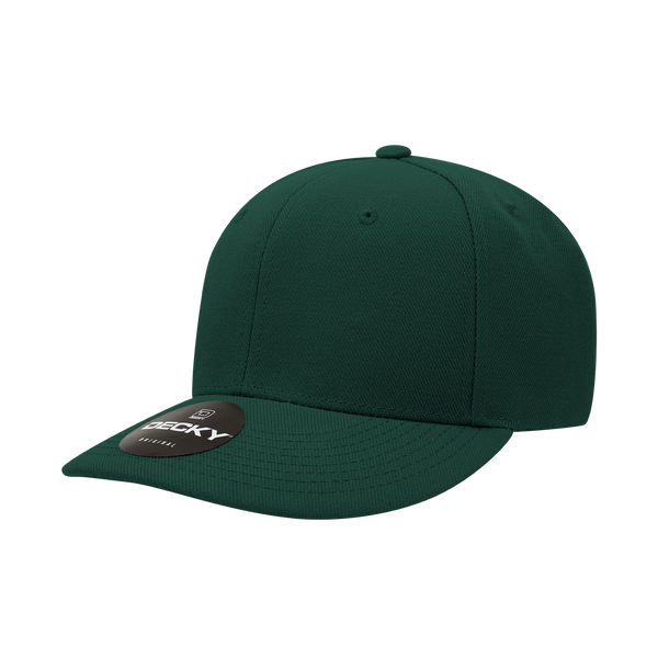 Decky-207-6 Panel Mid Profile Structured Acrylic/Polyester Cap - HUNTER