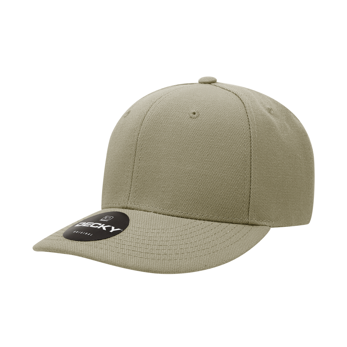Decky-207-6 Panel Mid Profile Structured Acrylic/Polyester Cap