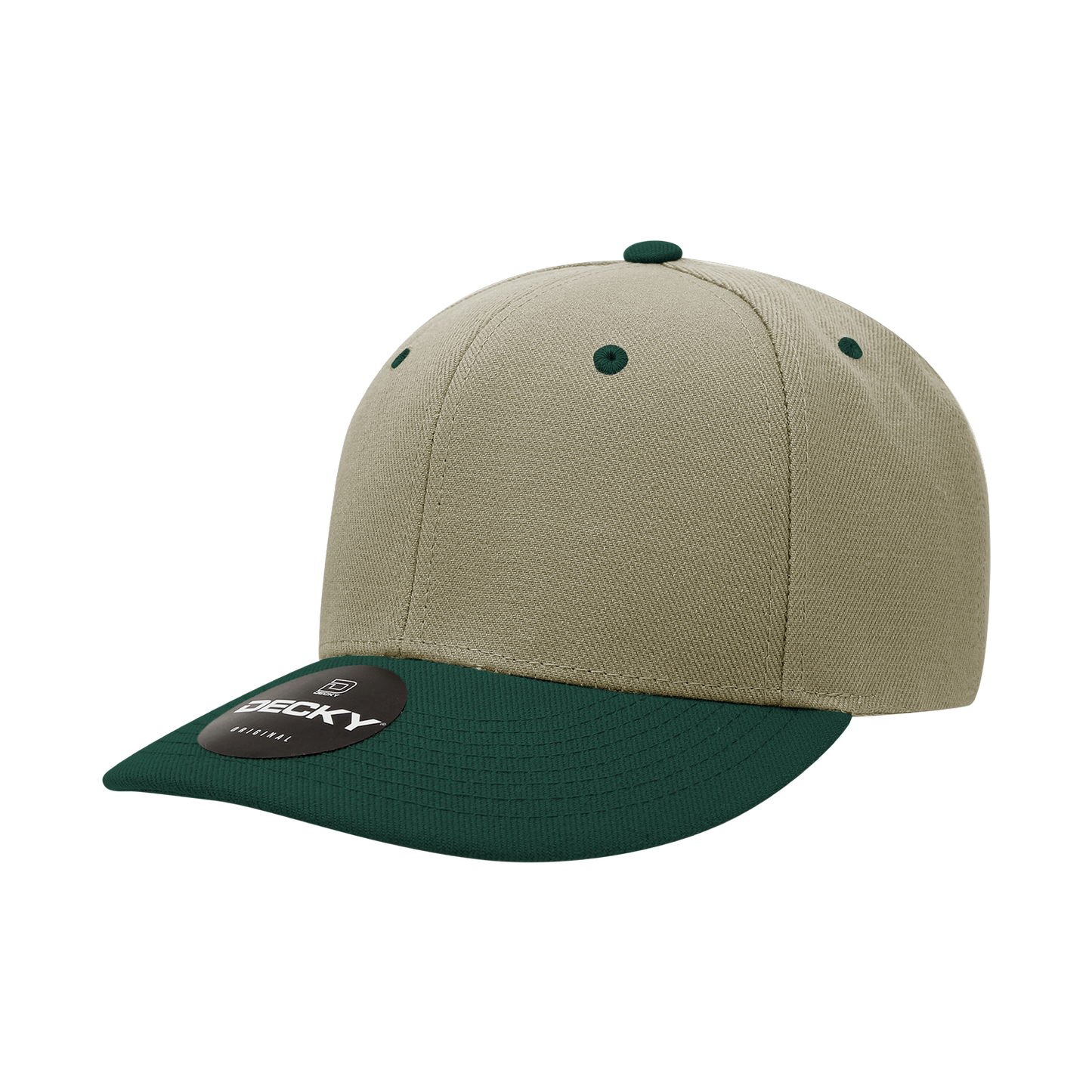 Decky-207-6 Panel Mid Profile Structured Acrylic/Polyester Cap