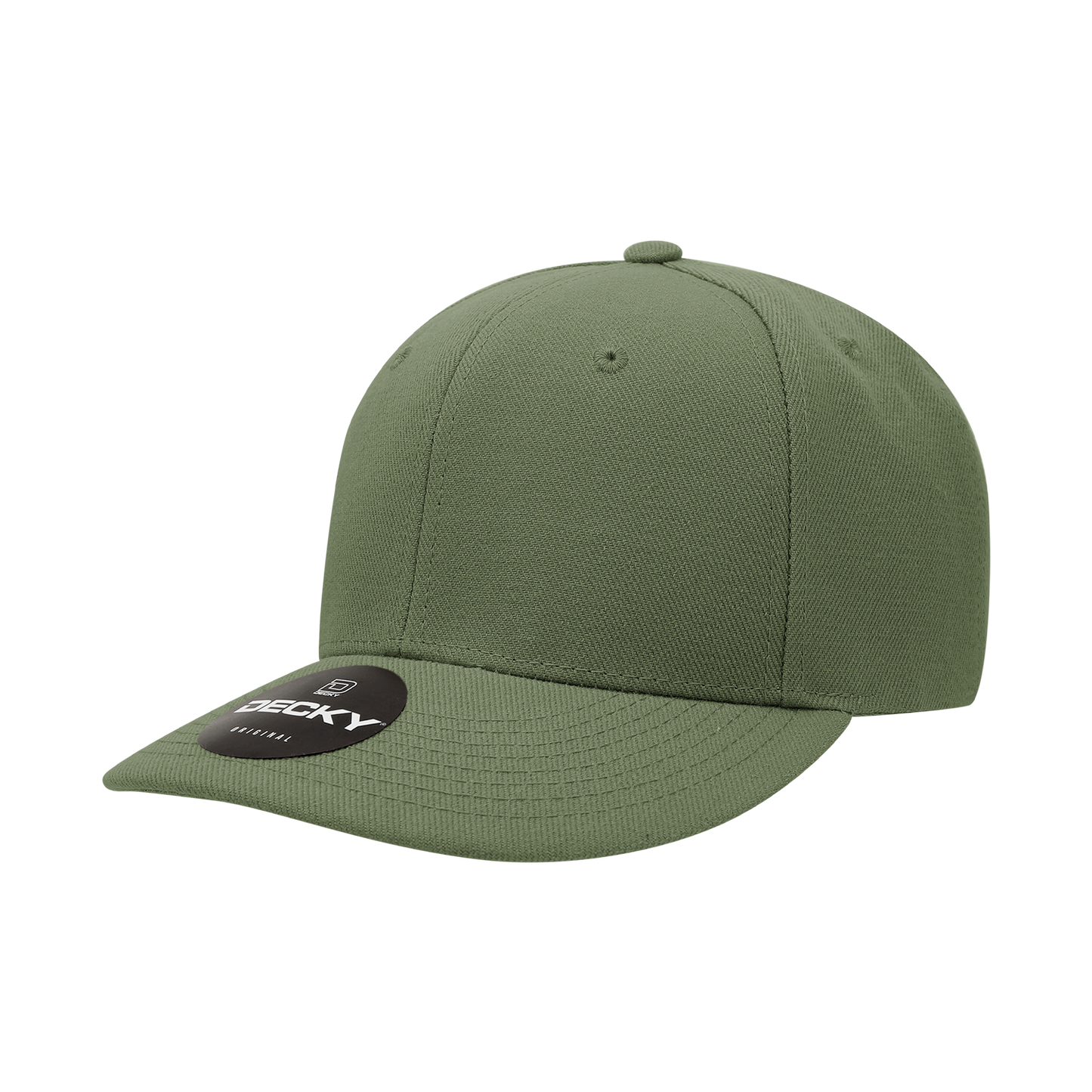 Decky-207-6 Panel Mid Profile Structured Acrylic/Polyester Cap
