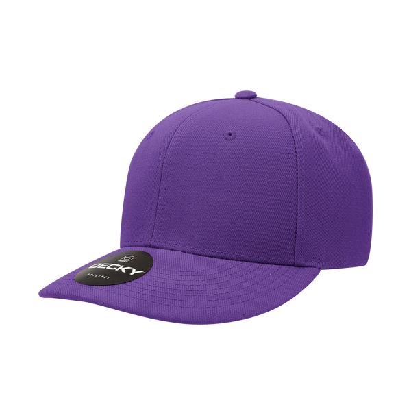 Decky-207-6 Panel Mid Profile Structured Acrylic/Polyester Cap - Purple