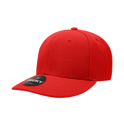 Decky-207-6 Panel Mid Profile Structured Acrylic/Polyester Cap