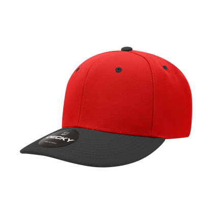 Decky-207-6 Panel Mid Profile Structured Acrylic/Polyester Cap