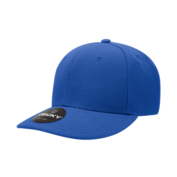 Decky-207-6 Panel Mid Profile Structured Acrylic/Polyester Cap - Royal