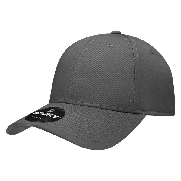 Decky-209-6 Panel Low Profile Structured Cotton Cap - Charcoal