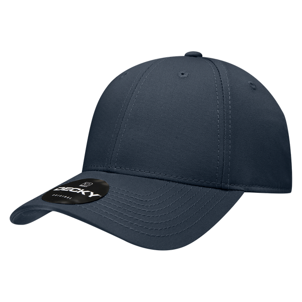 Decky-209-6 Panel Low Profile Structured Cotton Cap - Navy