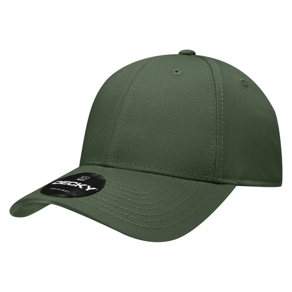 Decky-209-6 Panel Low Profile Structured Cotton Cap - Olive