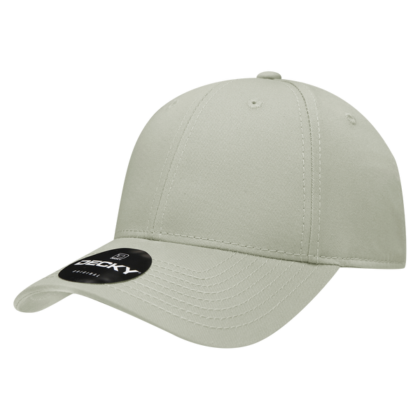 Decky-209-6 Panel Low Profile Structured Cotton Cap - Stone/Olive