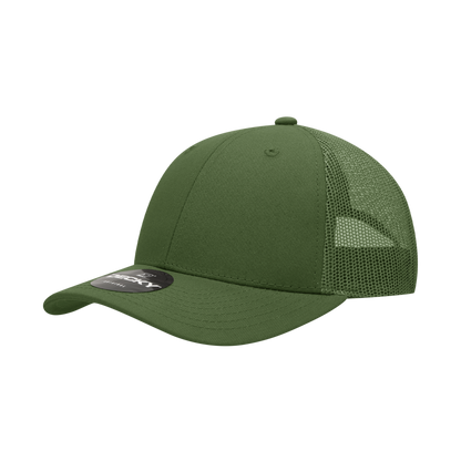 Decky-214-6 Panel Low Profile Structured Cotton Trucker