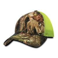 DECKY 6 Panel Low Profile Structured Camo Trucker – Adjustable Snapback Cap
