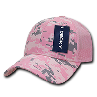 DECKY 6 Panel Low Profile Structured Camo Trucker – Adjustable Snapback Cap