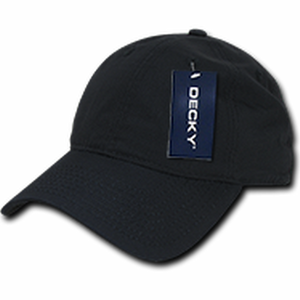 Decky 239 - Premium 6 Panel Low Profile Relaxed Ripstop Dad Hat – Adjustable Buckle Cap - Black