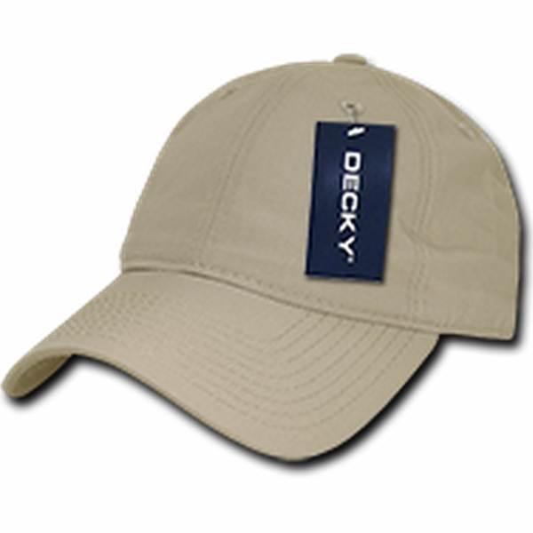 Decky 239 - Premium 6 Panel Low Profile Relaxed Ripstop Dad Hat – Adjustable Buckle Cap - Khaki