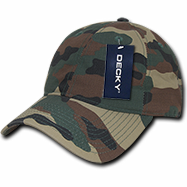 Decky 239 - Premium 6 Panel Low Profile Relaxed Ripstop Dad Hat – Adjustable Buckle Cap - Woodland