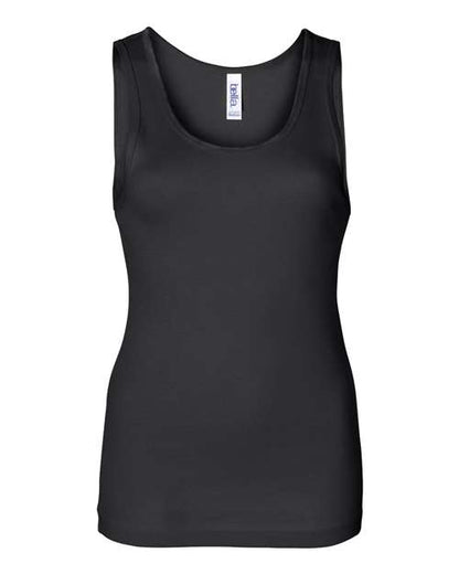 BELLA+CANVAS 1080 Women's Baby Rib Tank - Black - Front