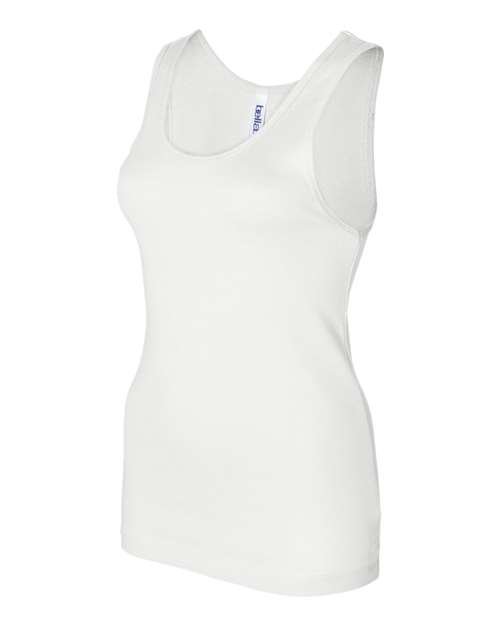 BELLA+CANVAS 1080 Women's Baby Rib Tank - White - Side