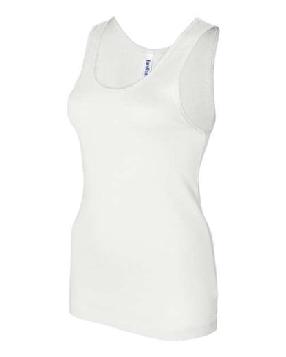 BELLA+CANVAS 1080 Women's Baby Rib Tank - White - Side