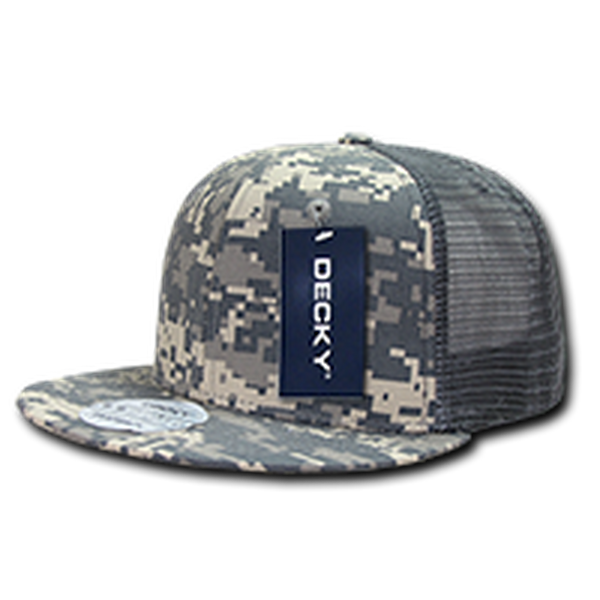 Decky 241 - 6 Panel High Profile Structured Ripstop Trucker Cap – ACU - Acu