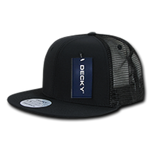 Decky 241 - 6 Panel High Profile Structured Ripstop Trucker Cap – ACU - Black