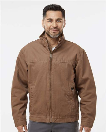 DRI DUCK 5028 Men's Maverick Boulder Cloth™ Jacket with Blanket Lining - Field Khaki - OnModelFront