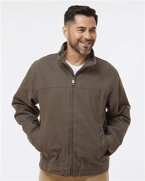 DRI DUCK 5028 Men's Maverick Boulder Cloth™ Jacket with Blanket Lining - Tobacco - OnModelFront