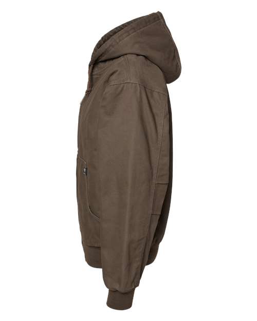 DRI DUCK 5020T Men's Tall Cheyenne Boulder Cloth™ Hooded Jacket with Tricot Quilt Lining - Tobacco - DirectSide