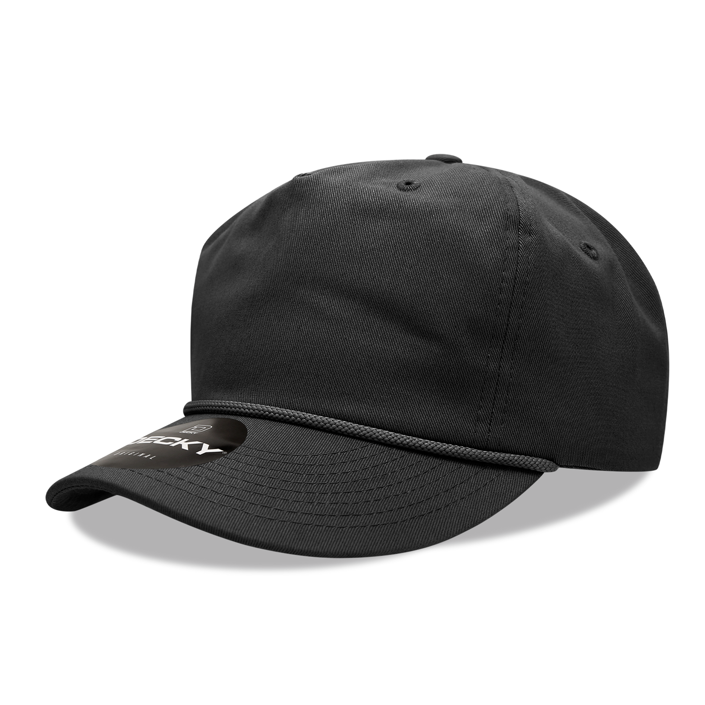 DECKY Premium 5-Panel High Profile Relaxed Cotton Rope Hat – Snapback
