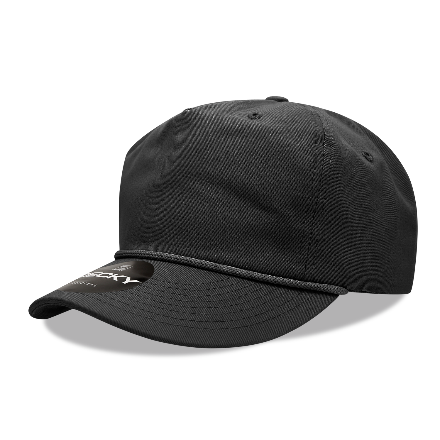 DECKY Premium 5-Panel High Profile Relaxed Cotton Rope Hat – Snapback