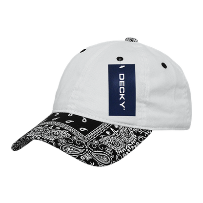 Decky-256-6 Panel Low Profile Relaxed Bandanna Bill Dad Hat