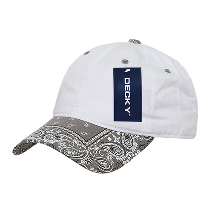 Decky-256-6 Panel Low Profile Relaxed Bandanna Bill Dad Hat