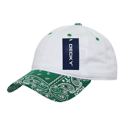 Decky-256-6 Panel Low Profile Relaxed Bandanna Bill Dad Hat