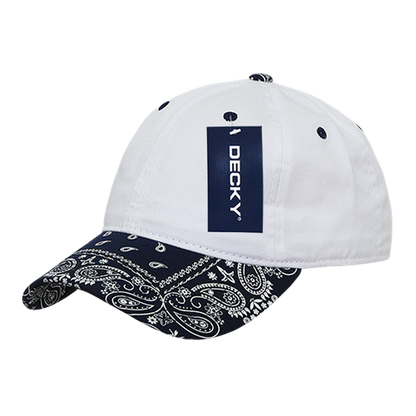 Decky-256-6 Panel Low Profile Relaxed Bandanna Bill Dad Hat
