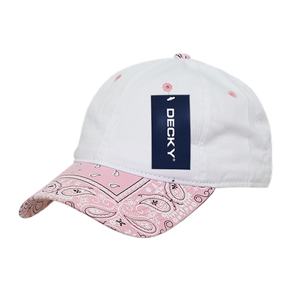 Decky-256-6 Panel Low Profile Relaxed Bandanna Bill Dad Hat