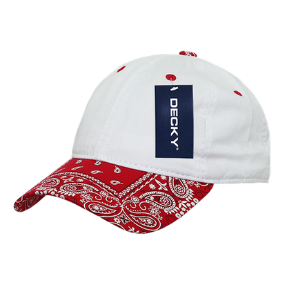 Decky-256-6 Panel Low Profile Relaxed Bandanna Bill Dad Hat