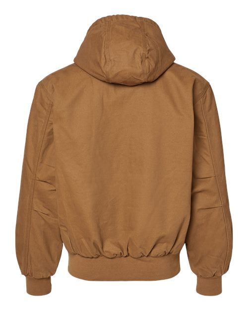 DRI DUCK 5020 Men's Cheyenne Boulder Cloth™ Hooded Jacket with Tricot Quilt Lining - Saddle - Back