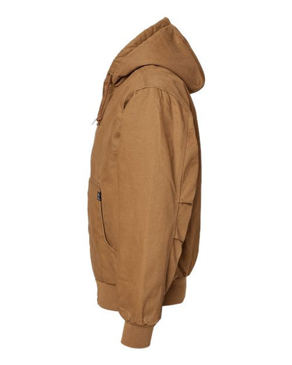 DRI DUCK 5020T Men's Tall Cheyenne Boulder Cloth™ Hooded Jacket with Tricot Quilt Lining - Saddle - DirectSide