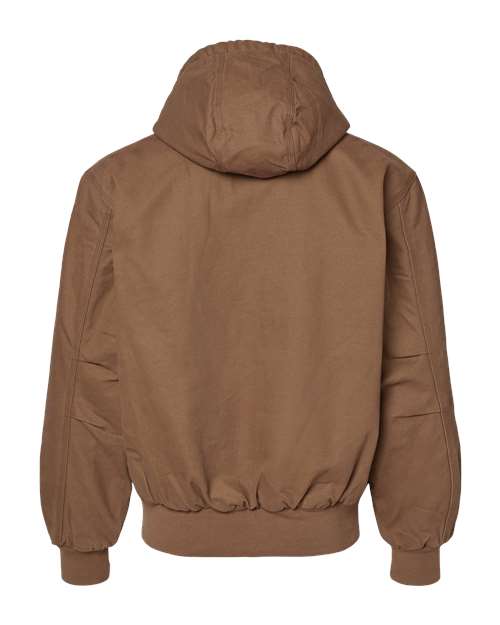 DRI DUCK 5020T Men's Tall Cheyenne Boulder Cloth™ Hooded Jacket with Tricot Quilt Lining - Field Khaki - Back