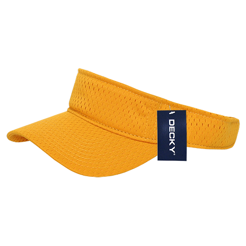 Decky-3014-Mesh Jersey Visor - Gold