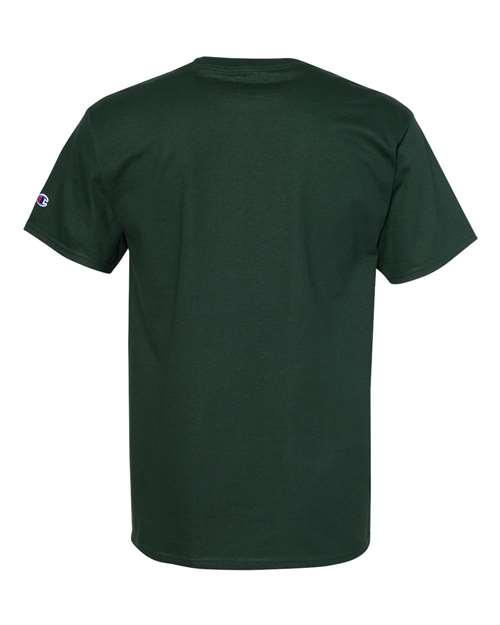 Champion T425 Unisex Classic T-Shirt - Dark Green - Back