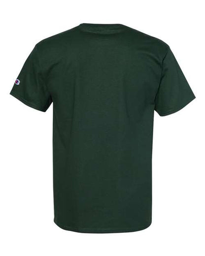Champion T425 Unisex Classic T-Shirt - Dark Green - Back