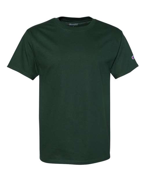 Champion T425 Unisex Classic T-Shirt - Dark Green - Front