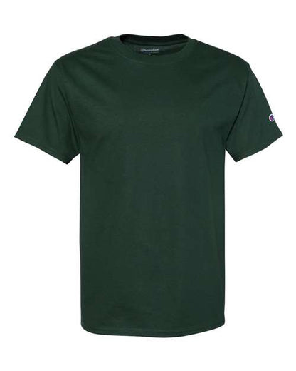 Champion T425 Unisex Classic T-Shirt - Dark Green - Front