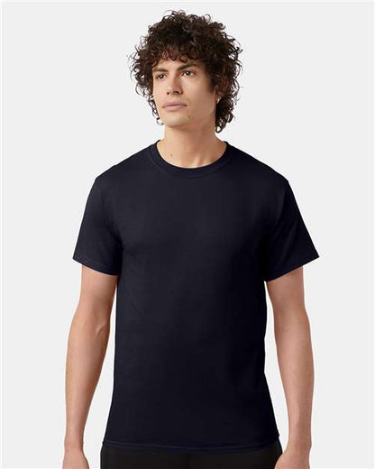 Champion T425 Unisex Classic T-Shirt - Navy - OnModelFront