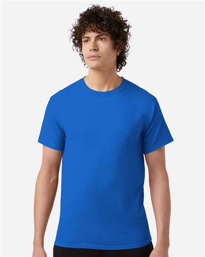 Champion T425 Unisex Classic T-Shirt - Royal Blue - OnModelFront