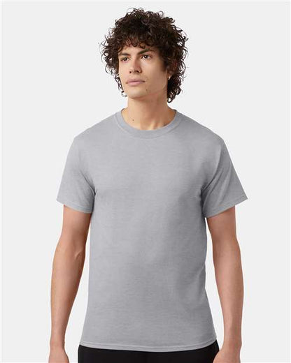Champion T425 Unisex Classic T-Shirt - Light Steel - OnModelFront