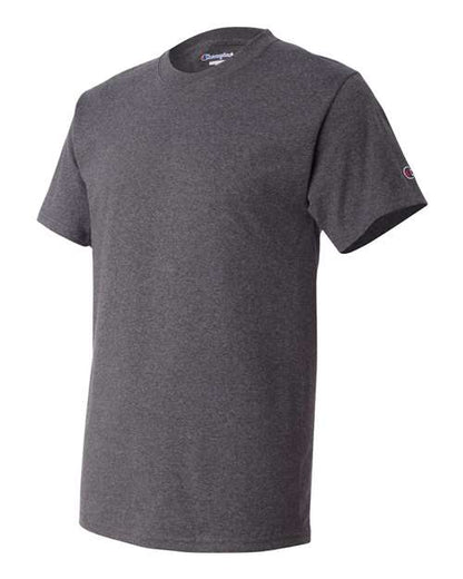 Champion T425 Unisex Classic T-Shirt - Charcoal Heather - Side