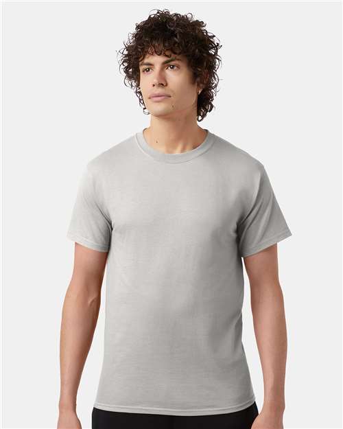 Champion T425 Unisex Classic T-Shirt - Ash - OnModelFront