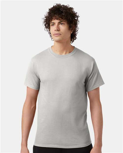 Champion T425 Unisex Classic T-Shirt - Ash - OnModelFront